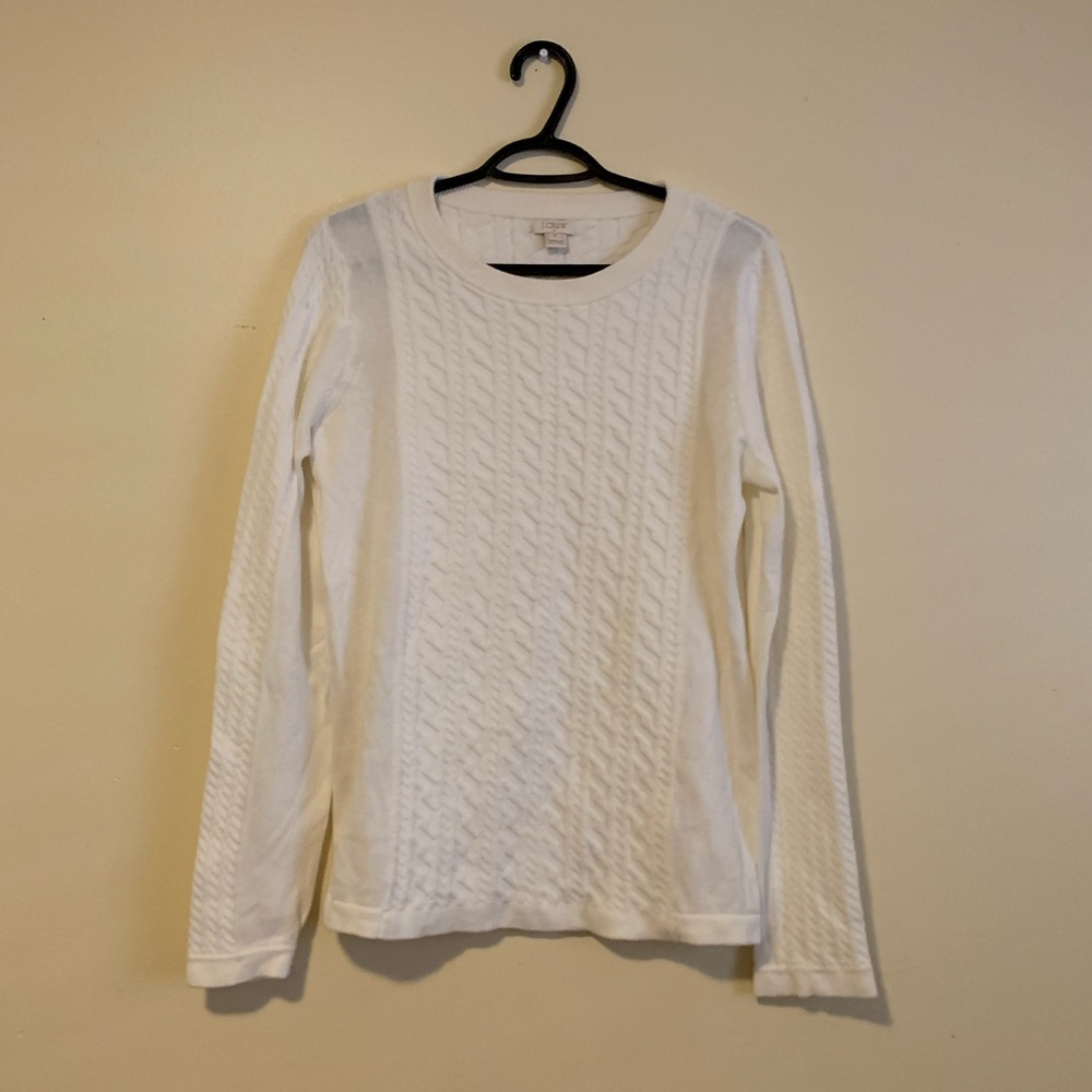 J. Crew Cable-Knit Crewneck Sweater